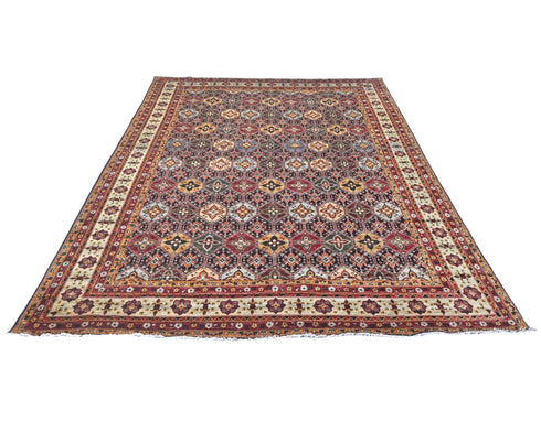 9x12 Yousafi Multicolor Afghan Hand Knotted Wool Area Rug